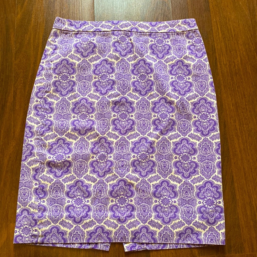 JCrew Damask Pencil skirt Size 00